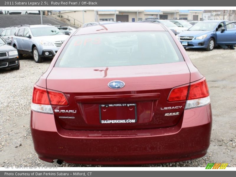 Ruby Red Pearl / Off-Black 2011 Subaru Legacy 2.5i