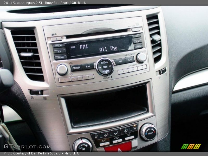 Ruby Red Pearl / Off-Black 2011 Subaru Legacy 2.5i