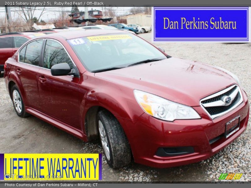 Ruby Red Pearl / Off-Black 2011 Subaru Legacy 2.5i