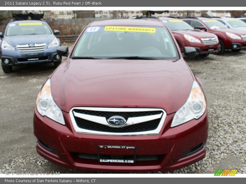 Ruby Red Pearl / Off-Black 2011 Subaru Legacy 2.5i