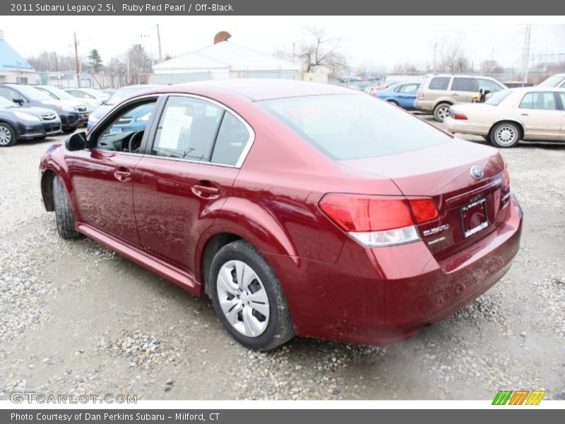 Ruby Red Pearl / Off-Black 2011 Subaru Legacy 2.5i