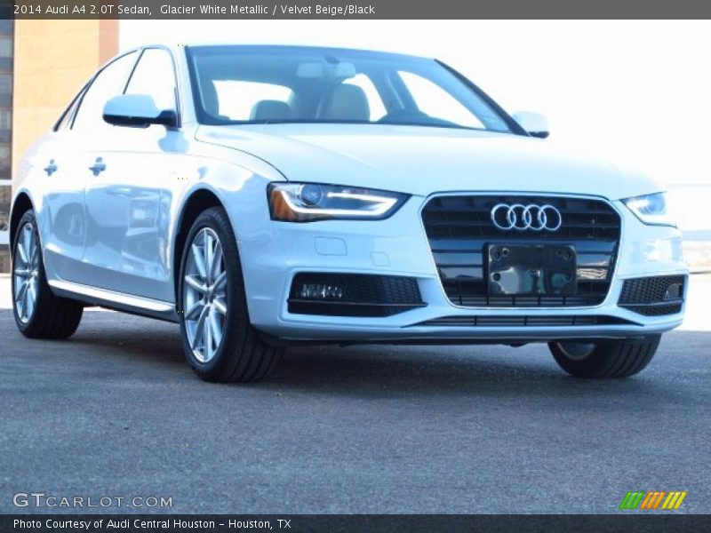 Glacier White Metallic / Velvet Beige/Black 2014 Audi A4 2.0T Sedan