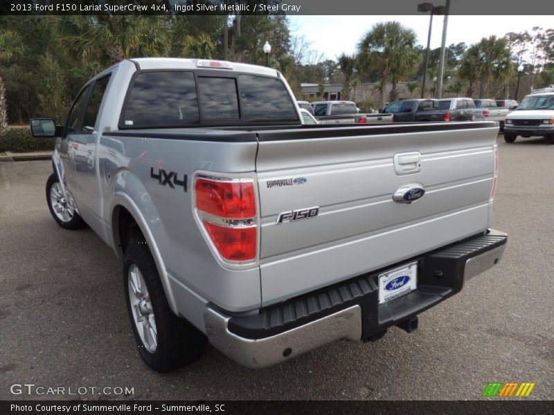 Ingot Silver Metallic / Steel Gray 2013 Ford F150 Lariat SuperCrew 4x4