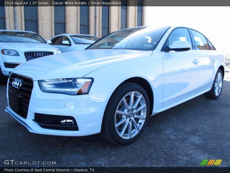 Glacier White Metallic / Velvet Beige/Black 2014 Audi A4 2.0T Sedan