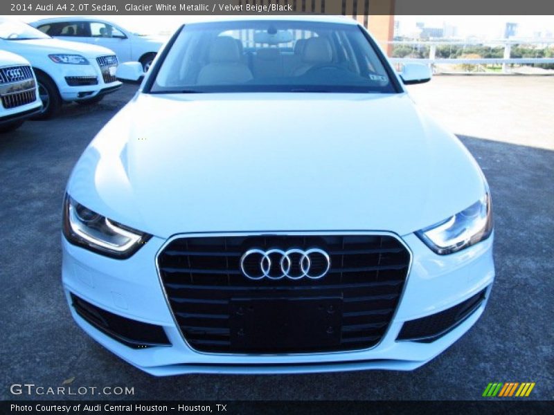 Glacier White Metallic / Velvet Beige/Black 2014 Audi A4 2.0T Sedan