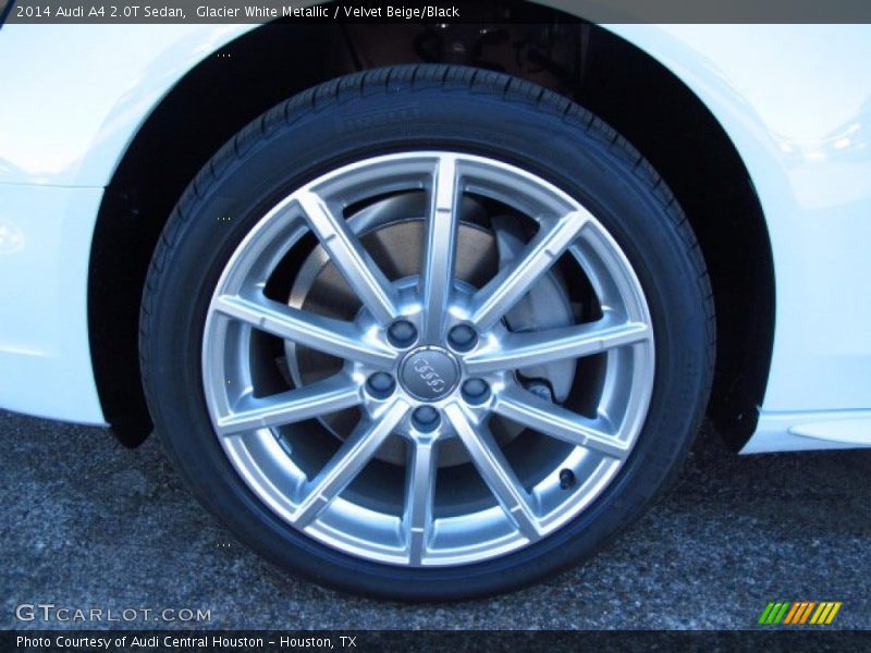 Glacier White Metallic / Velvet Beige/Black 2014 Audi A4 2.0T Sedan