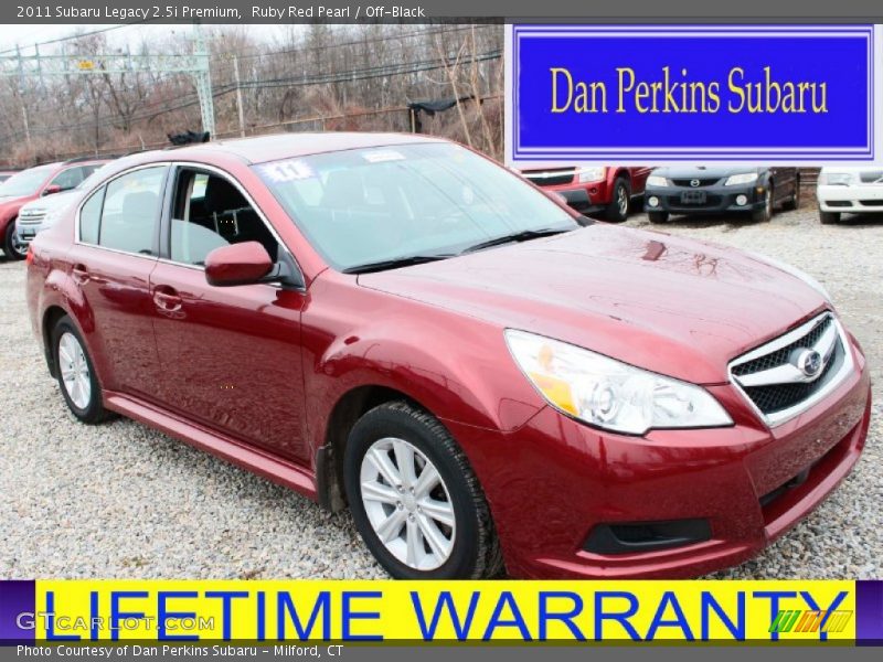 Ruby Red Pearl / Off-Black 2011 Subaru Legacy 2.5i Premium