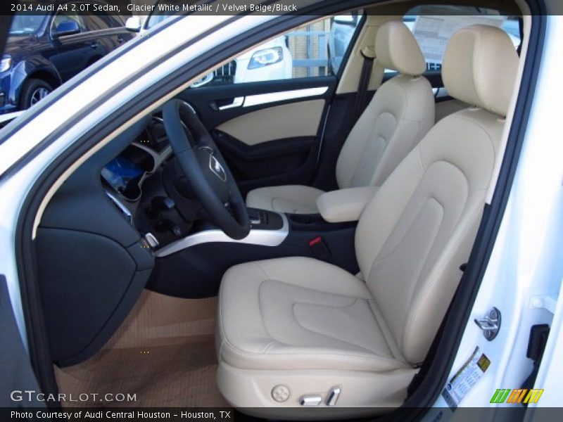 Glacier White Metallic / Velvet Beige/Black 2014 Audi A4 2.0T Sedan