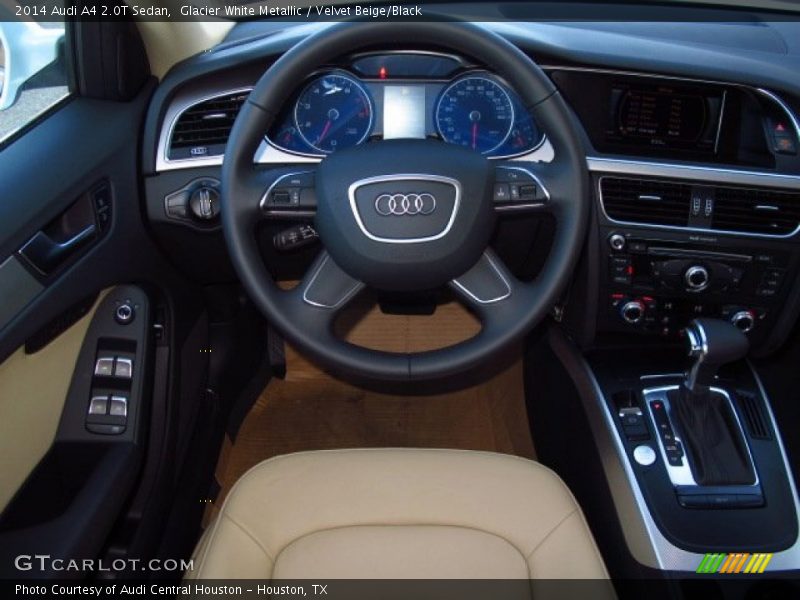 Glacier White Metallic / Velvet Beige/Black 2014 Audi A4 2.0T Sedan