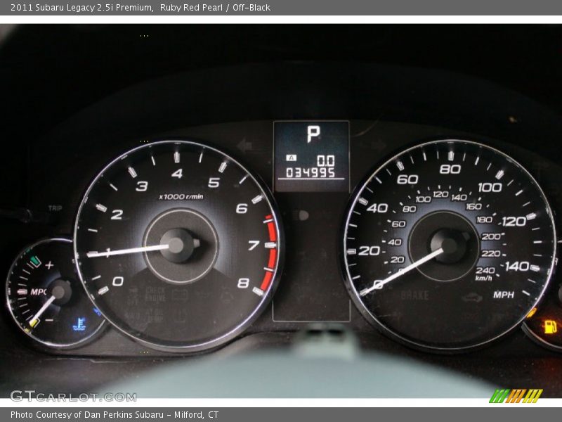 Ruby Red Pearl / Off-Black 2011 Subaru Legacy 2.5i Premium