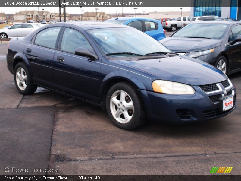 Deep Sapphire Blue Pearlcoat / Dark Slate Gray 2004 Dodge Stratus SE Sedan