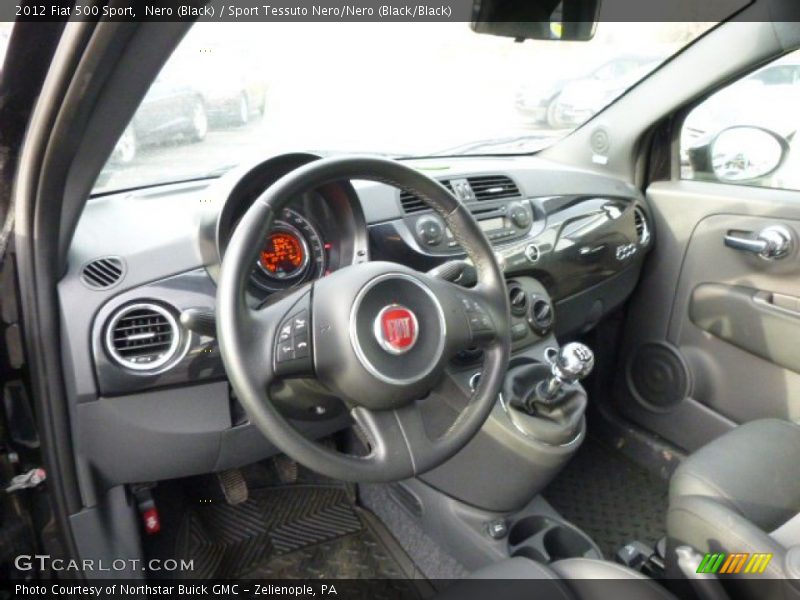 Nero (Black) / Sport Tessuto Nero/Nero (Black/Black) 2012 Fiat 500 Sport