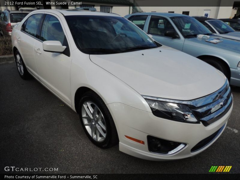 White Suede / Camel 2012 Ford Fusion SEL