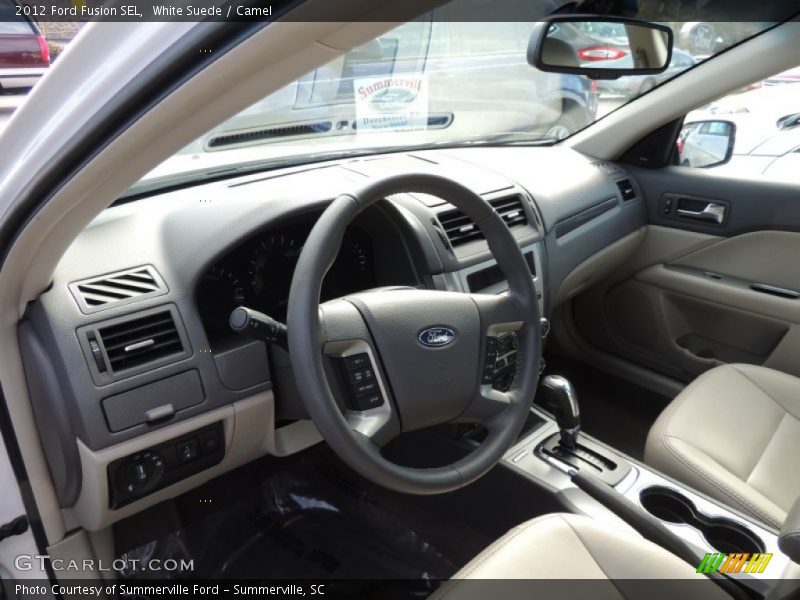 White Suede / Camel 2012 Ford Fusion SEL