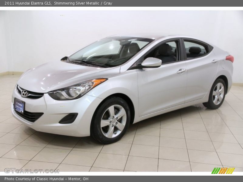 Shimmering Silver Metallic / Gray 2011 Hyundai Elantra GLS