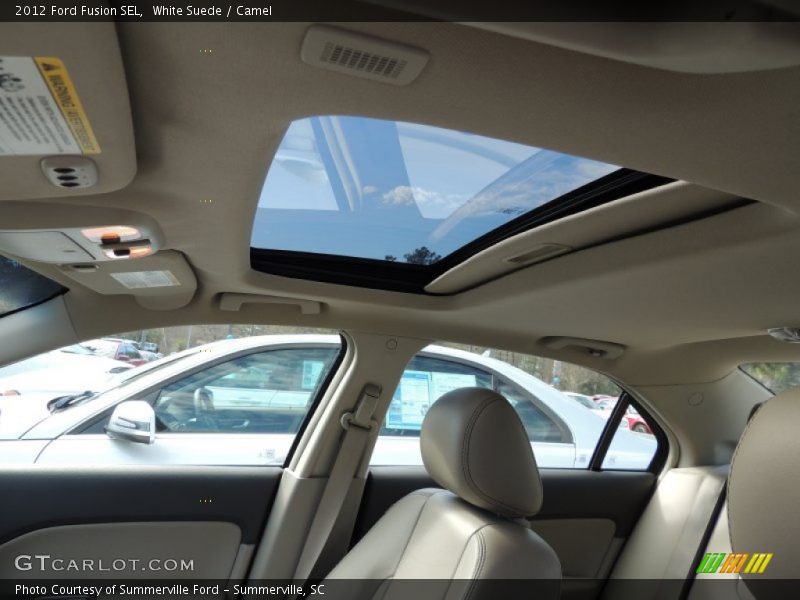 White Suede / Camel 2012 Ford Fusion SEL