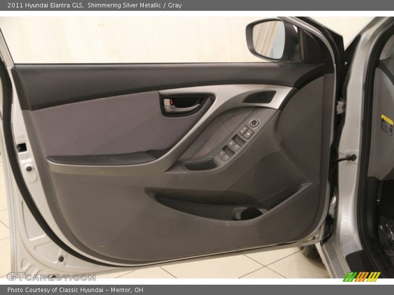Shimmering Silver Metallic / Gray 2011 Hyundai Elantra GLS