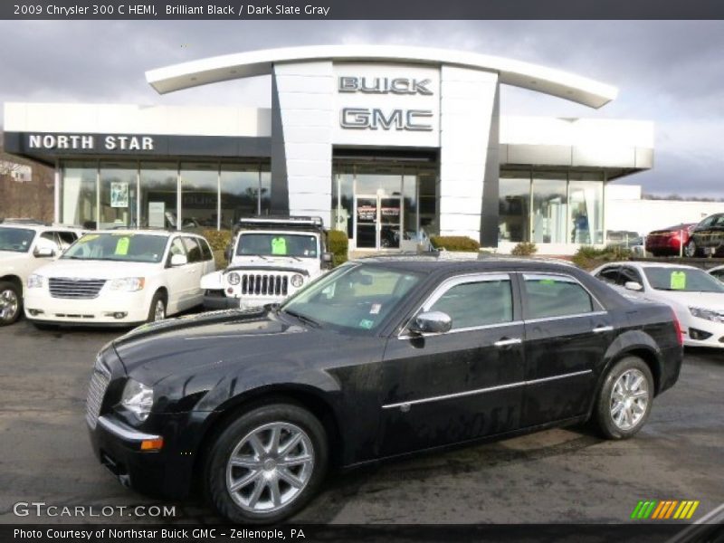 Brilliant Black / Dark Slate Gray 2009 Chrysler 300 C HEMI