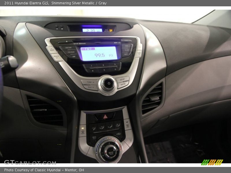Shimmering Silver Metallic / Gray 2011 Hyundai Elantra GLS