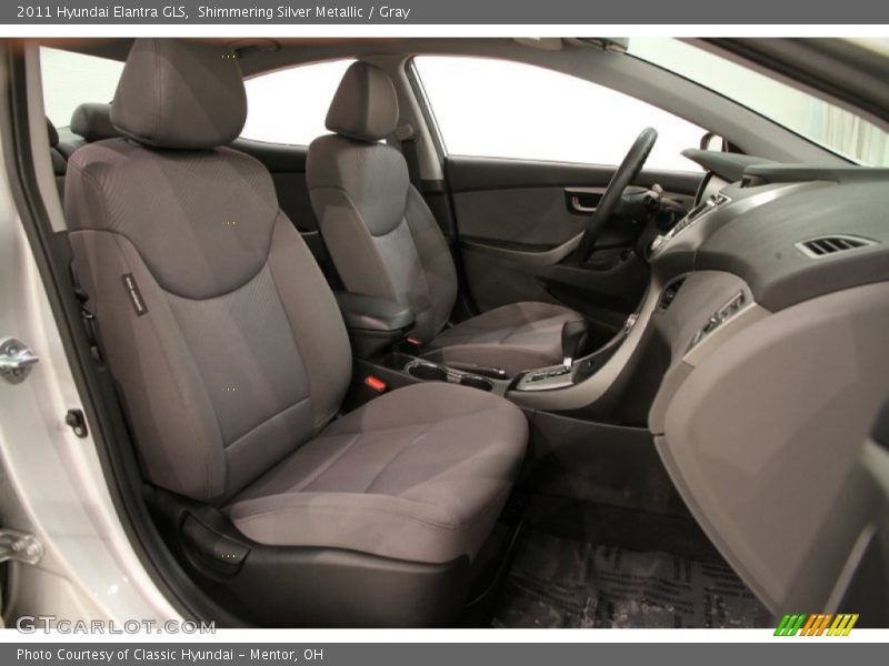 Shimmering Silver Metallic / Gray 2011 Hyundai Elantra GLS