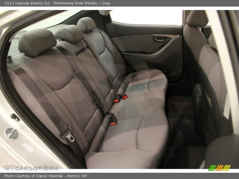 Shimmering Silver Metallic / Gray 2011 Hyundai Elantra GLS