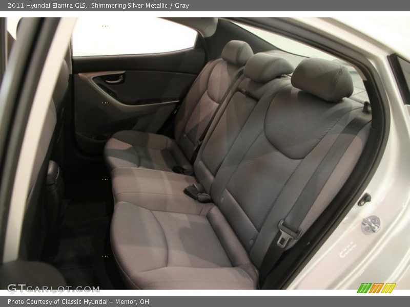 Shimmering Silver Metallic / Gray 2011 Hyundai Elantra GLS