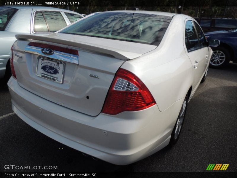 White Suede / Camel 2012 Ford Fusion SEL