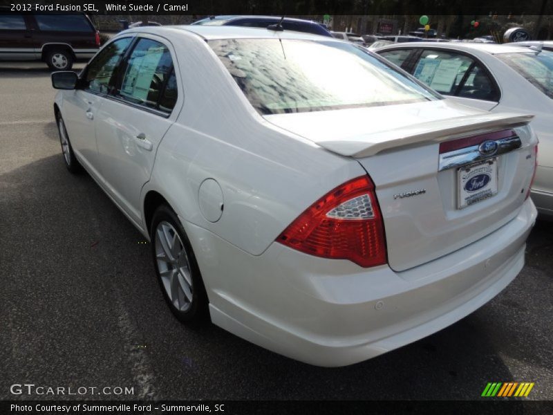 White Suede / Camel 2012 Ford Fusion SEL