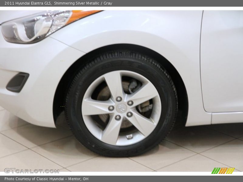 Shimmering Silver Metallic / Gray 2011 Hyundai Elantra GLS