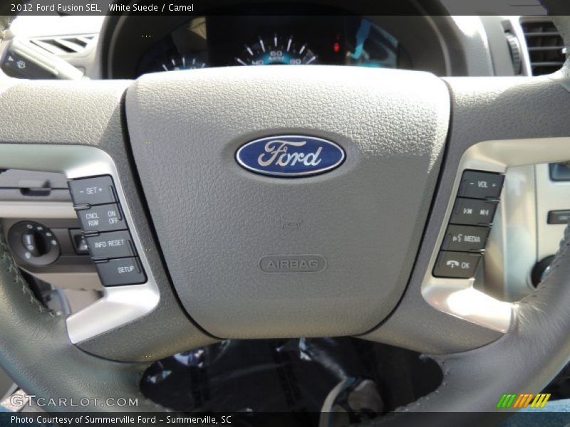 White Suede / Camel 2012 Ford Fusion SEL