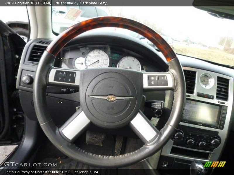 Brilliant Black / Dark Slate Gray 2009 Chrysler 300 C HEMI