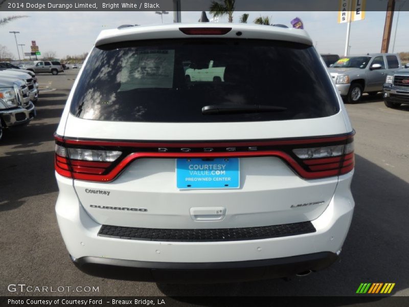 Bright White / Black 2014 Dodge Durango Limited