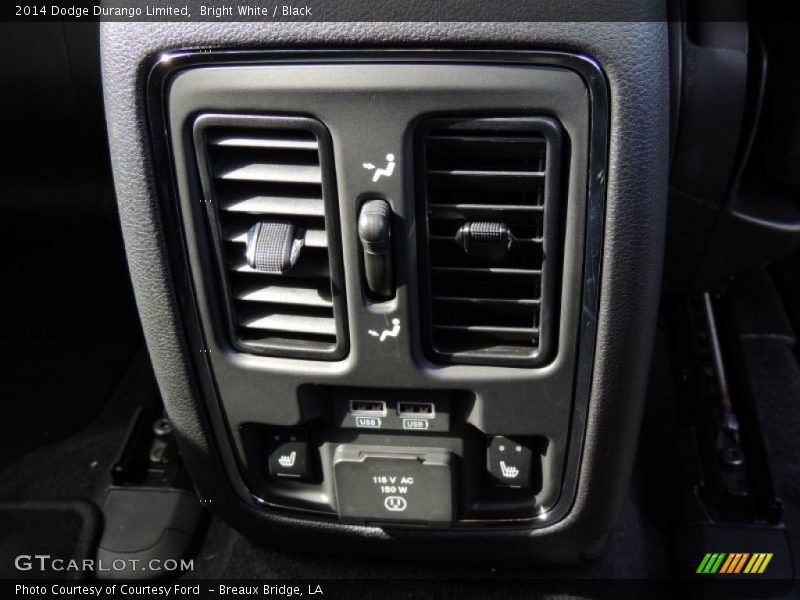 Bright White / Black 2014 Dodge Durango Limited