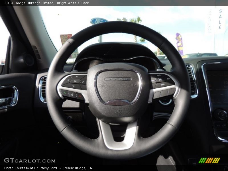 Bright White / Black 2014 Dodge Durango Limited