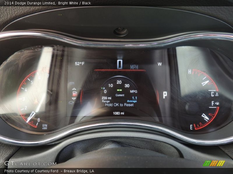 Bright White / Black 2014 Dodge Durango Limited