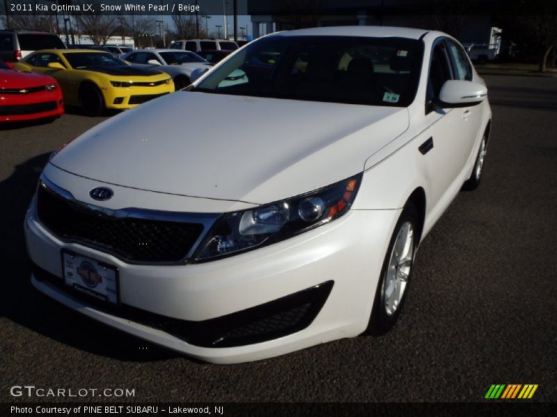 Snow White Pearl / Beige 2011 Kia Optima LX