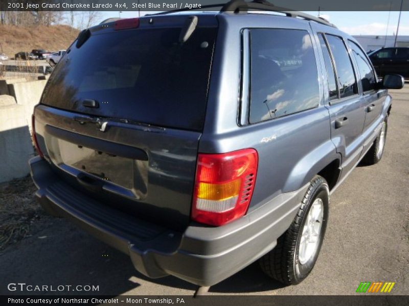 Steel Blue Pearl / Agate 2001 Jeep Grand Cherokee Laredo 4x4