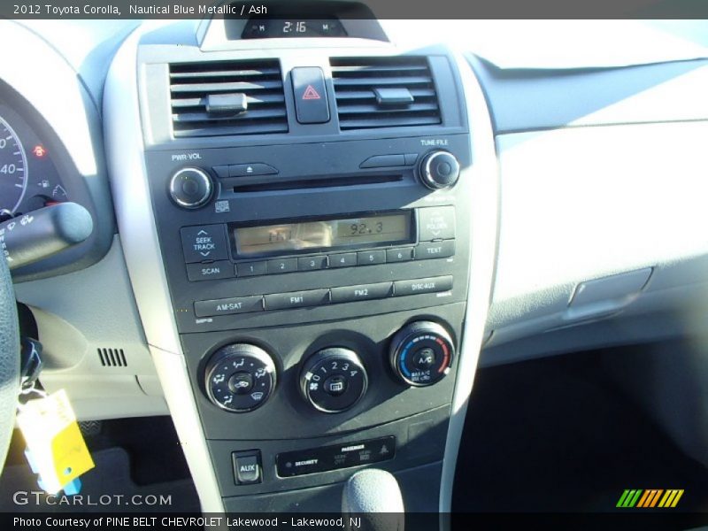 Nautical Blue Metallic / Ash 2012 Toyota Corolla