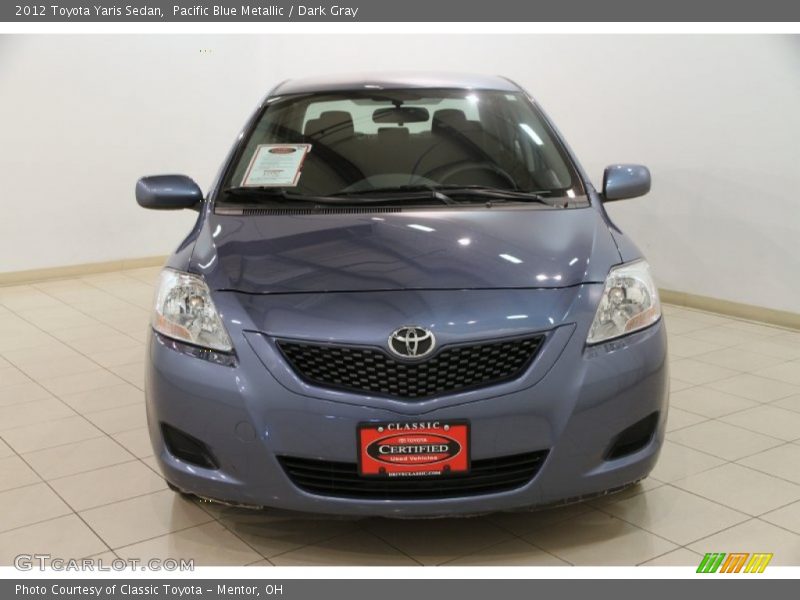 Pacific Blue Metallic / Dark Gray 2012 Toyota Yaris Sedan