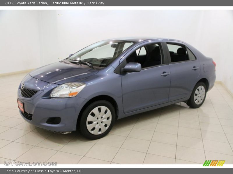 Pacific Blue Metallic / Dark Gray 2012 Toyota Yaris Sedan