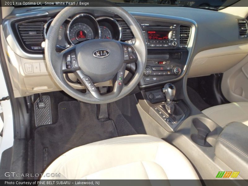 Snow White Pearl / Beige 2011 Kia Optima LX