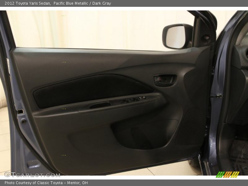 Pacific Blue Metallic / Dark Gray 2012 Toyota Yaris Sedan