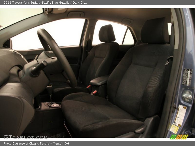 Pacific Blue Metallic / Dark Gray 2012 Toyota Yaris Sedan