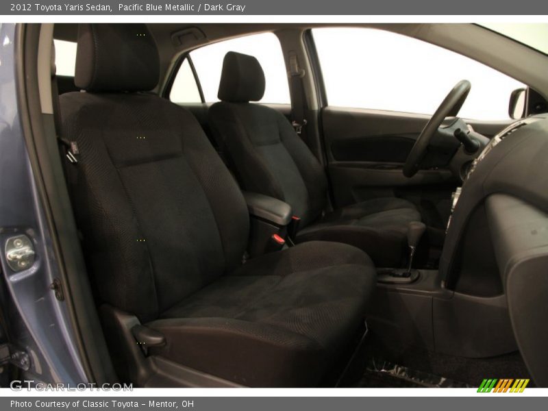 Pacific Blue Metallic / Dark Gray 2012 Toyota Yaris Sedan