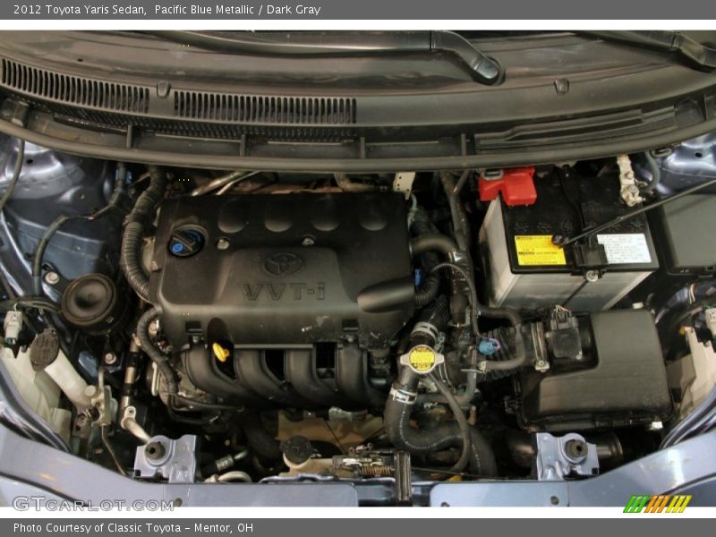 Pacific Blue Metallic / Dark Gray 2012 Toyota Yaris Sedan