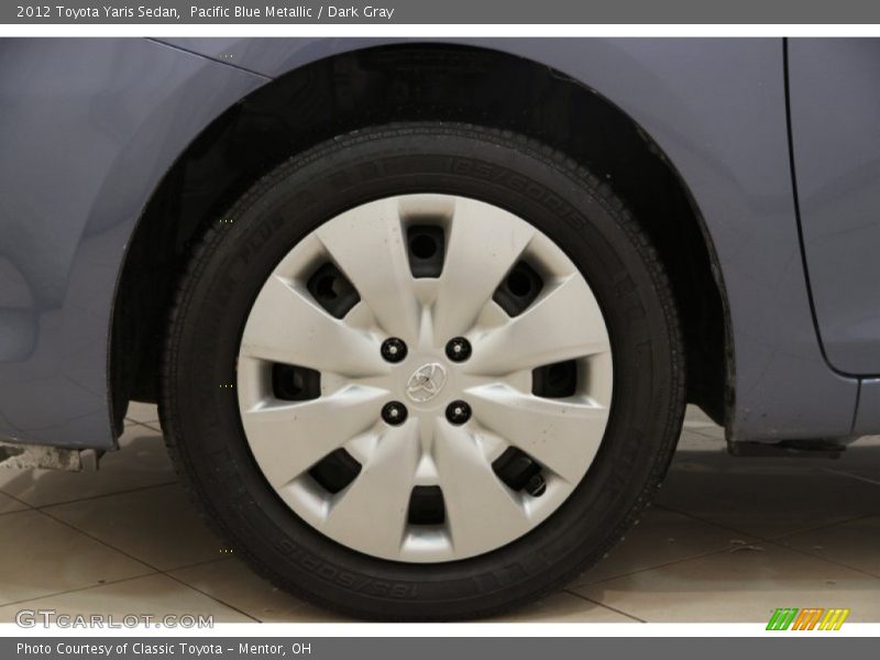 Pacific Blue Metallic / Dark Gray 2012 Toyota Yaris Sedan