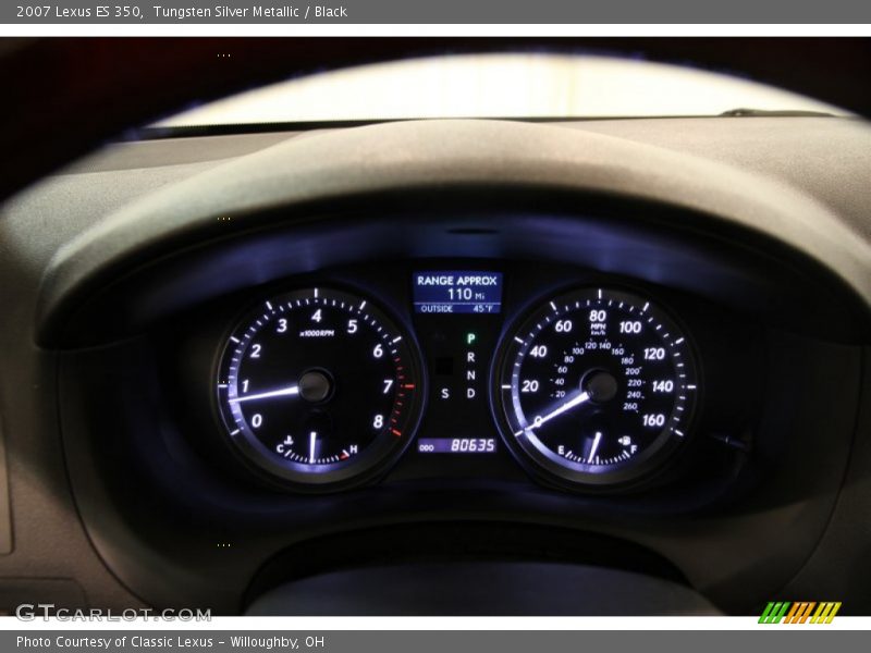 Tungsten Silver Metallic / Black 2007 Lexus ES 350