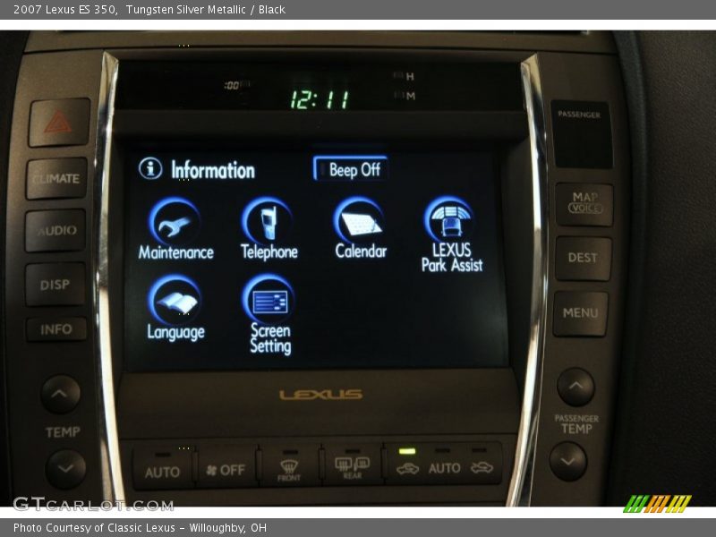 Tungsten Silver Metallic / Black 2007 Lexus ES 350