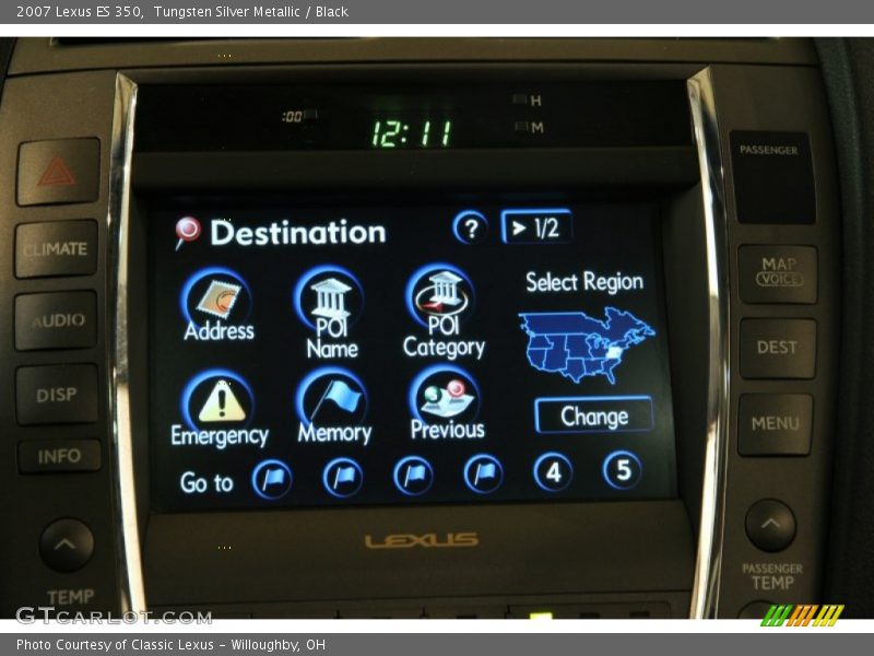 Tungsten Silver Metallic / Black 2007 Lexus ES 350