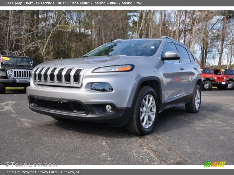 Billet Silver Metallic / Iceland - Black/Iceland Gray 2014 Jeep Cherokee Latitude